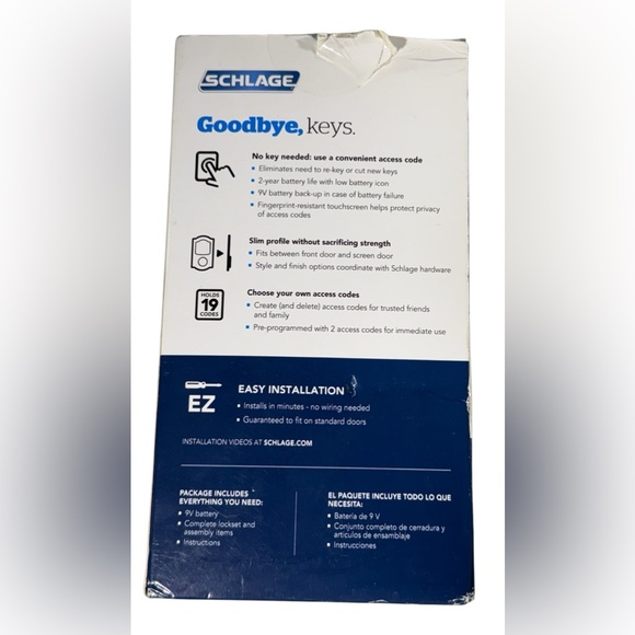 Schlage Keyless Touchscreen Deadbolt - Picture 4 of 9